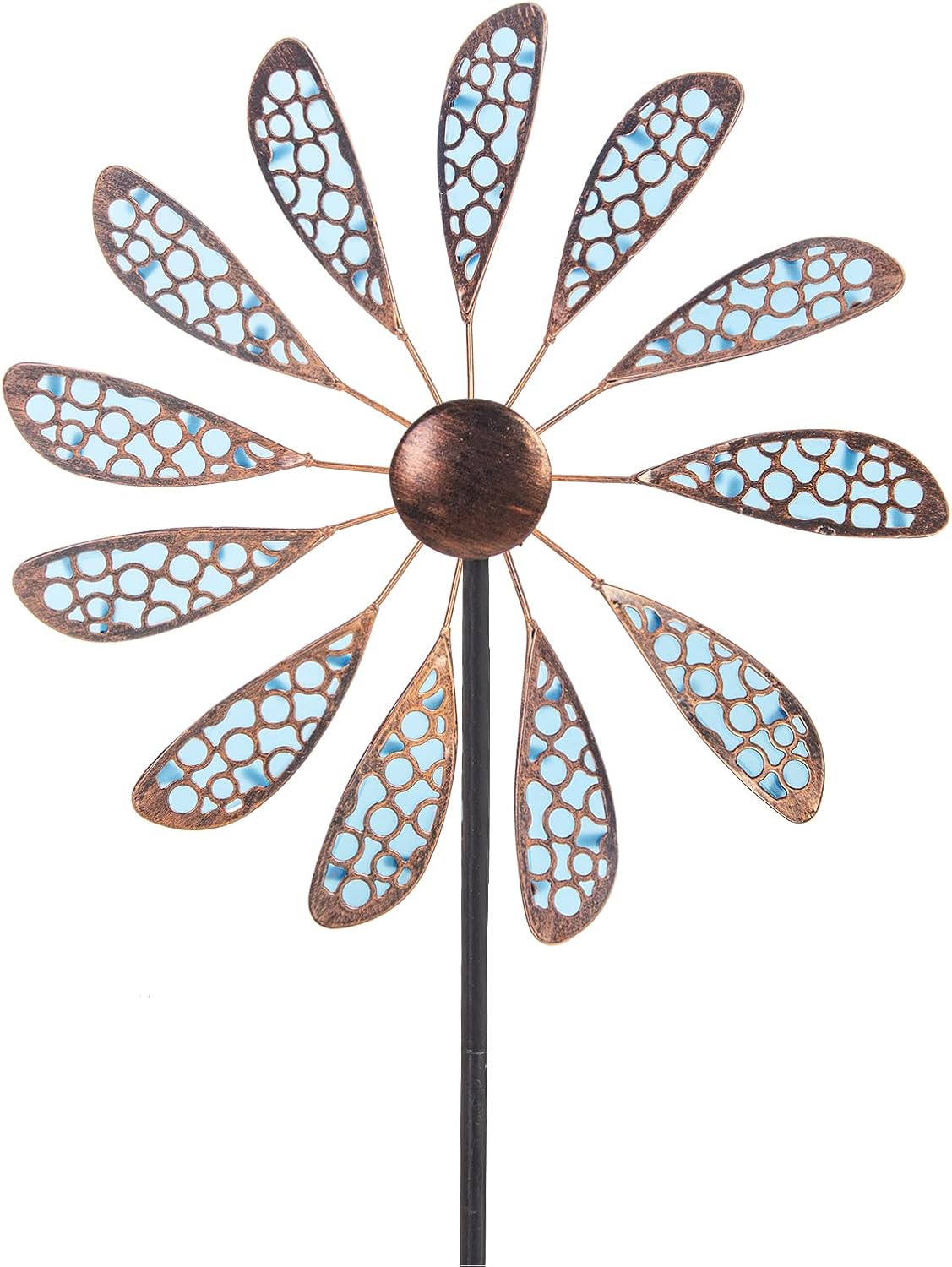 Outdoor Wind Spinner 33" Metal Wind Sculpture Waterproof Fluorescence Wind Spinners for Garden Patio Lawn Decoration