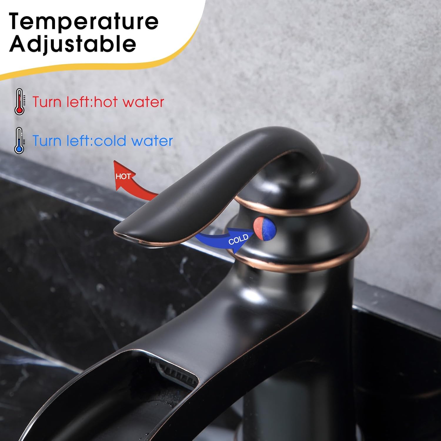 Waterfall Faucet Bathroom Faucet Single Handle One Hole 