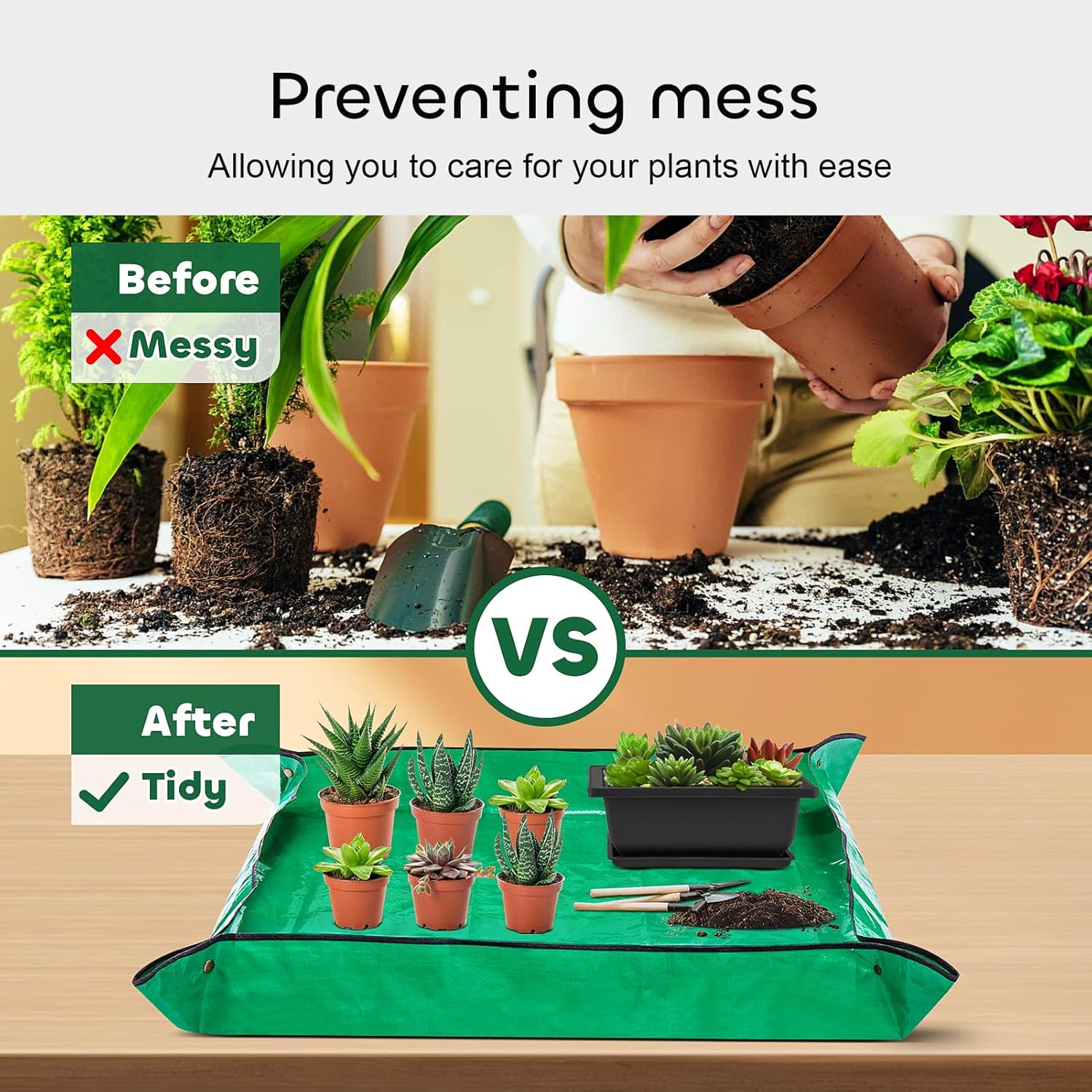 3 Packs 6.5 Inch Bonsai Pots with Drainage Trays, Bonsai Tree Kits with Repotting Mat, Durable Small Bonsai Training Planter Growing Pot, Built in Mesh