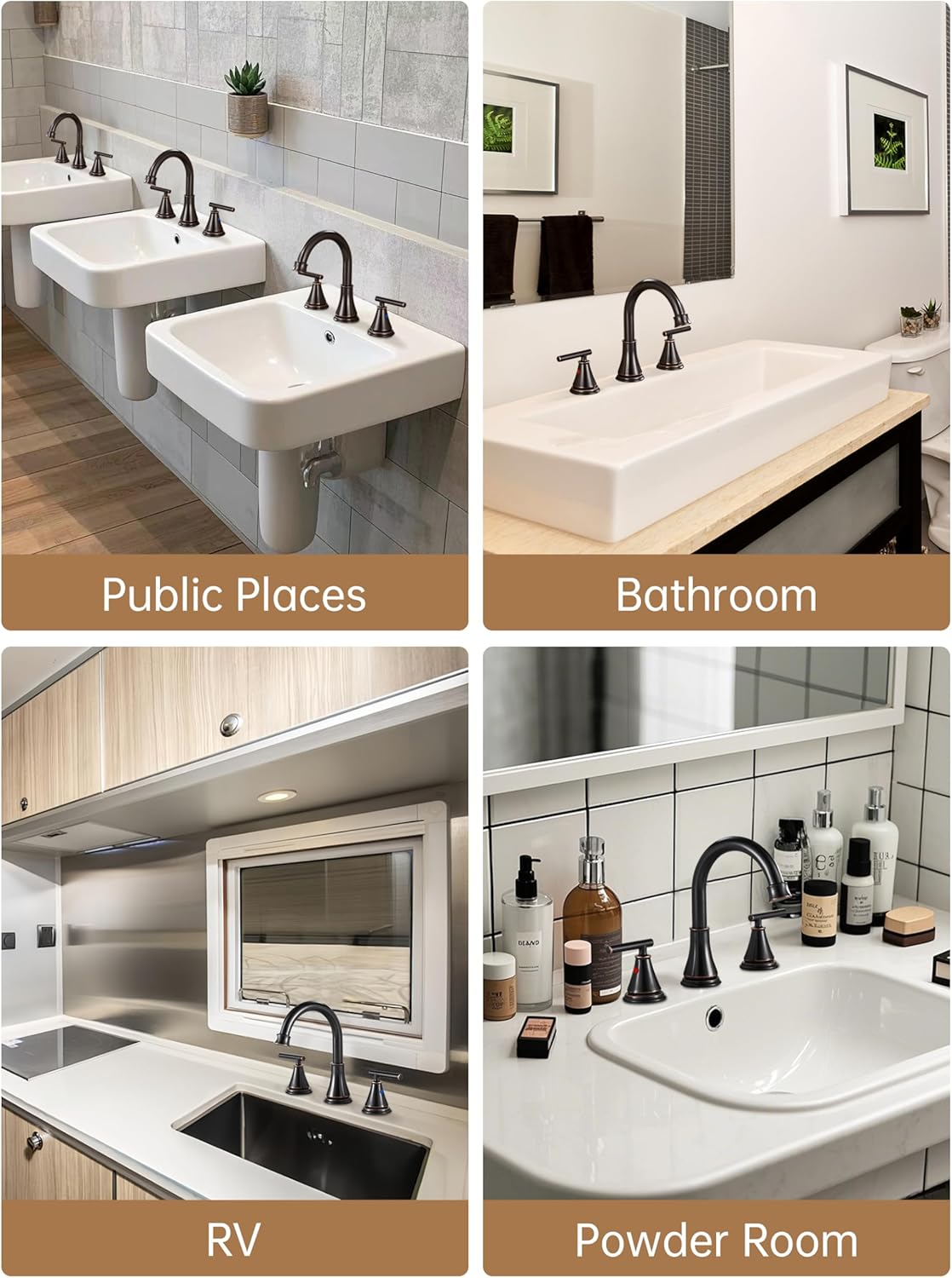  Bathroom Sink Faucet 3 Hole