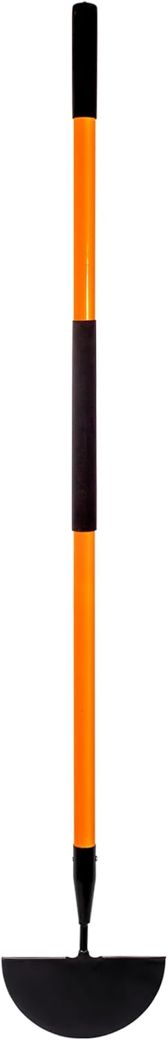 Lawn Edger Tool, Manual Lawn Edger with Fiberglass Handle, Half Moon Garden Edger for Landscaping, 56 Inches