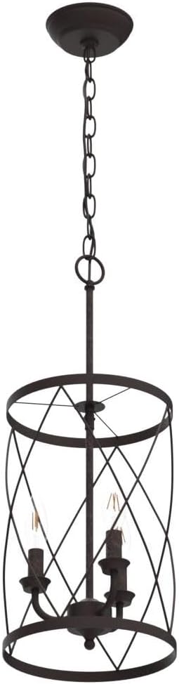 3-Light Industrial Chandeliers, Vintage Foyer Hanging Lighting Fixture