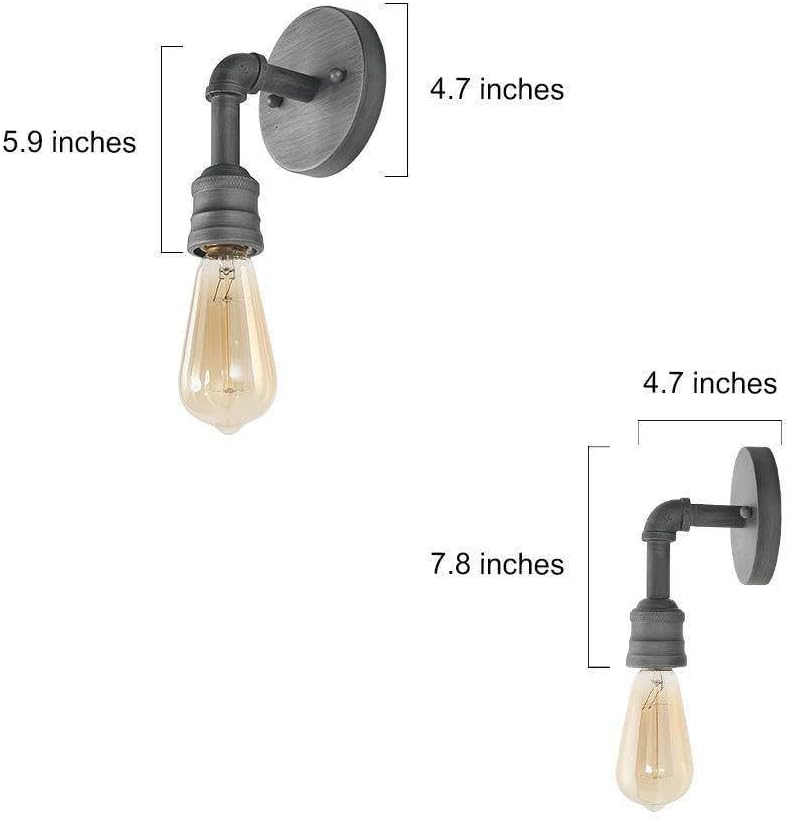 Sconces Wall Lighting, Industrial Grey Indoor Wall Sconce Light Fixture