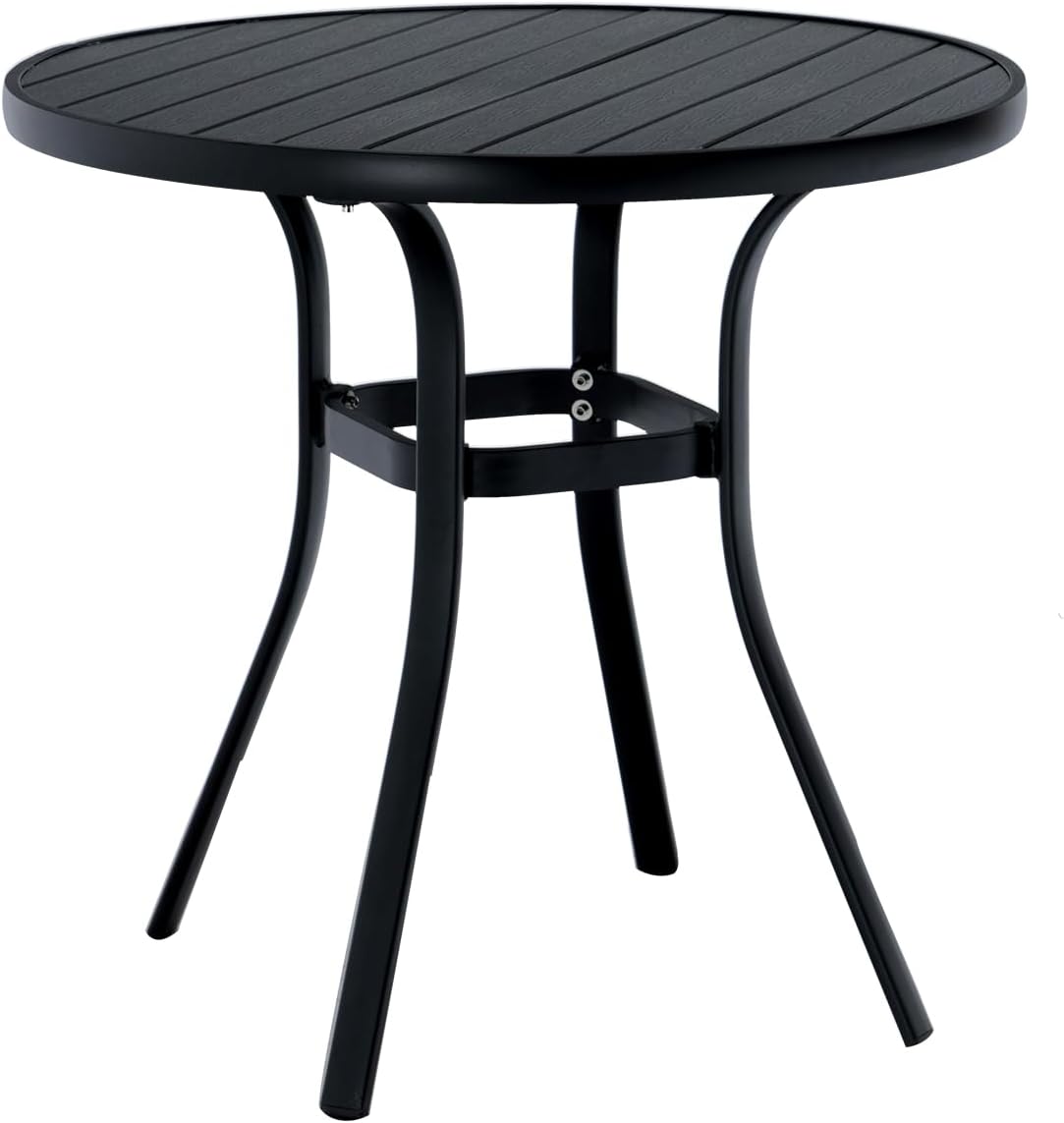 Black Cast Aluminum Chairs for Backyard, Garden