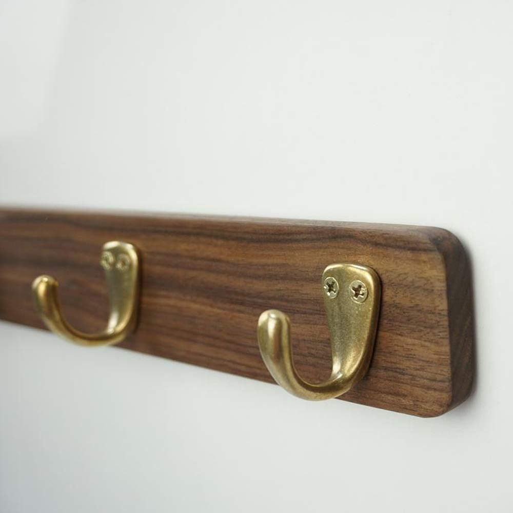 3PCS Vintage Coat and Hat Hook Brass Classico Wall Hanging for Bath Stands Clothes Hangers Scarf Towel (Gold)