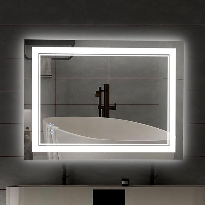 24" x 32" LED Bathroom Mirror, Bathroom Mirror with Lights, LED Mirror for Bathroom, Lighted Bathroom Mirror