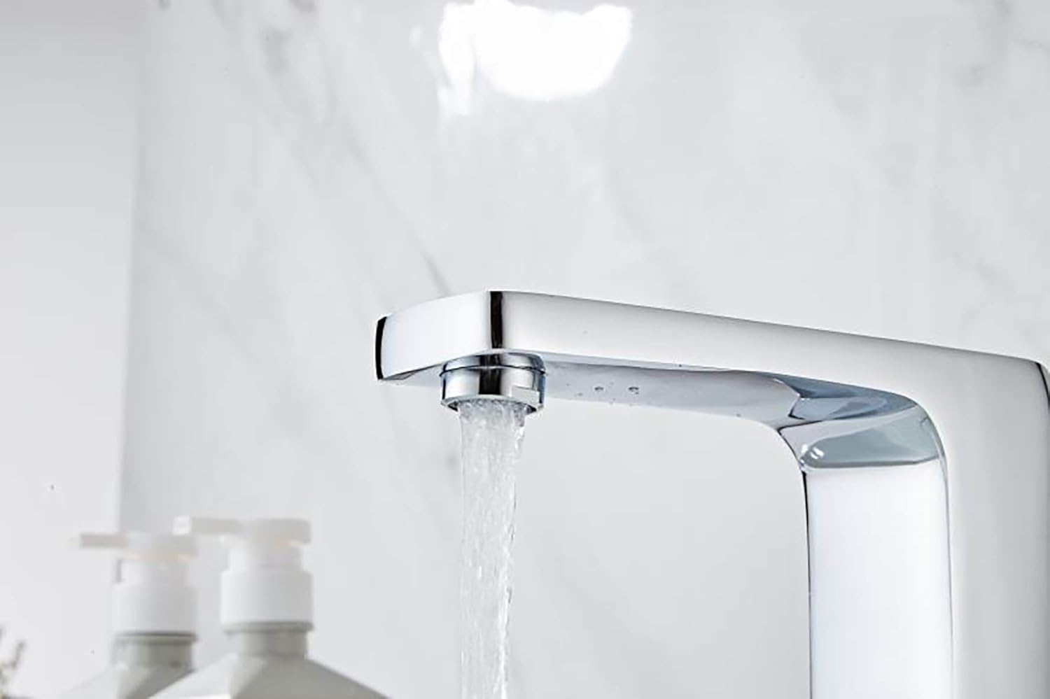 Electronic Automatic Sensor Touchless Bathroom Faucet Chrome Motion Activated Hands-Free Lavatory Vanity Basin Tap