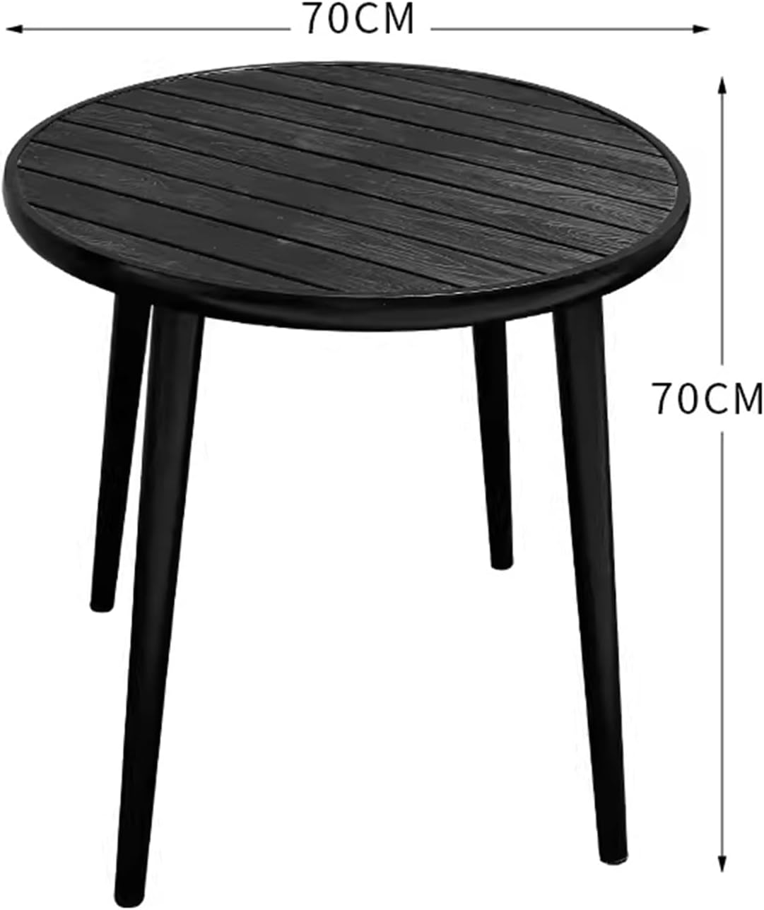 Black Cast Aluminum Chairs for Backyard, Garden