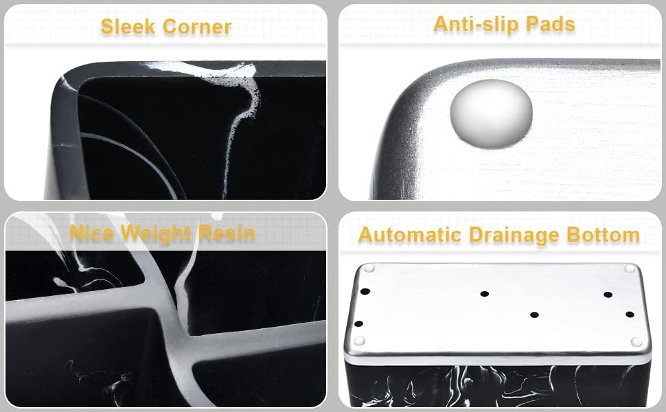 Toothbrush Holders for Bathroom, Bathroom Organizer Countertop, 5 Compartment Bathroom Accessories Storage for Toothpaste/Vanity Counter/Sink