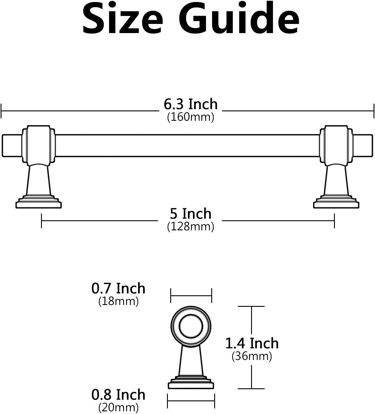 10 Pack Matt Gold Cabinet Pulls, 5 Inch(128mm) Hole Centers Cabinet Handles Kitchen Hardware Straight Bar for Cabinets and Drawer