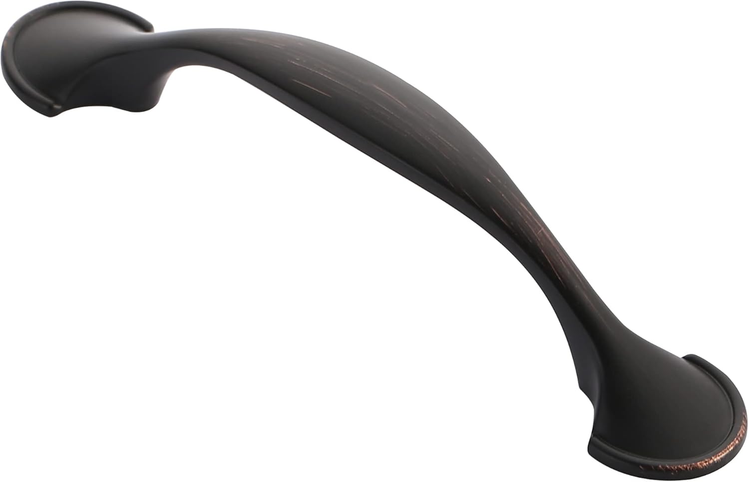 10 Pack Oil Rubbed Bronze Metal Drawer Pulls, 3 Inch(76mm) Hole Centers Arch Curved Cabinet Handles Pulls Kitchen Hardware for Cabinets