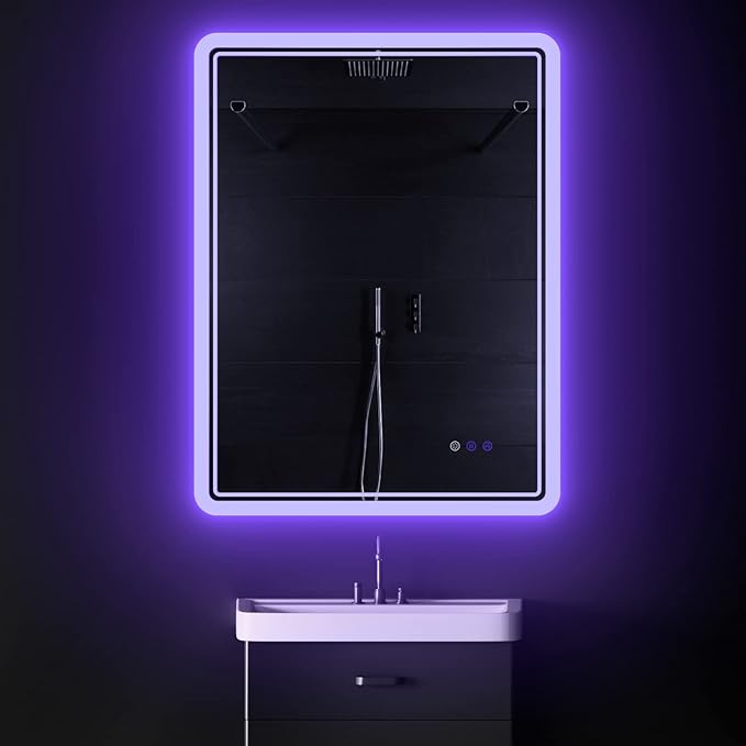 28" x 36" LED Bathroom Backlit Mirror, Bathroom Mirror with Lights, LED Mirror for Bathroom