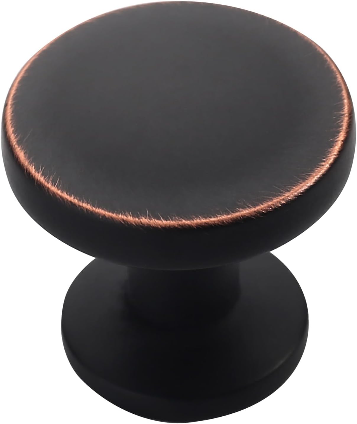 10 Pack Oil Rubbed Bronze Cabinet Knobs, 1.1 Inch(30mm) Diameter Round Cabinet Knob Hardware for Kitchen Dresser Drawer
