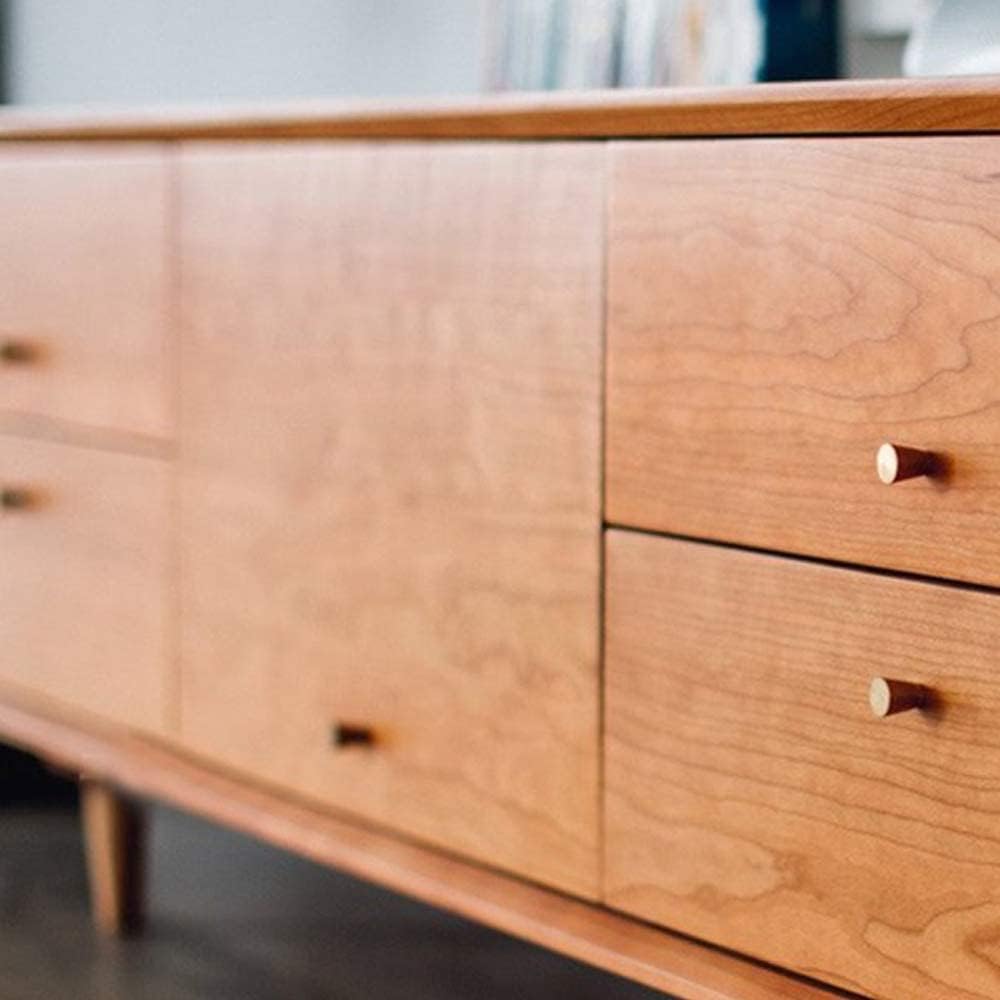 8Pcs 0.79"x0.98" Solid Brass Cabinet Knobs Handle Antique Bronze Cone Shoe Book Drawer Knob Handle