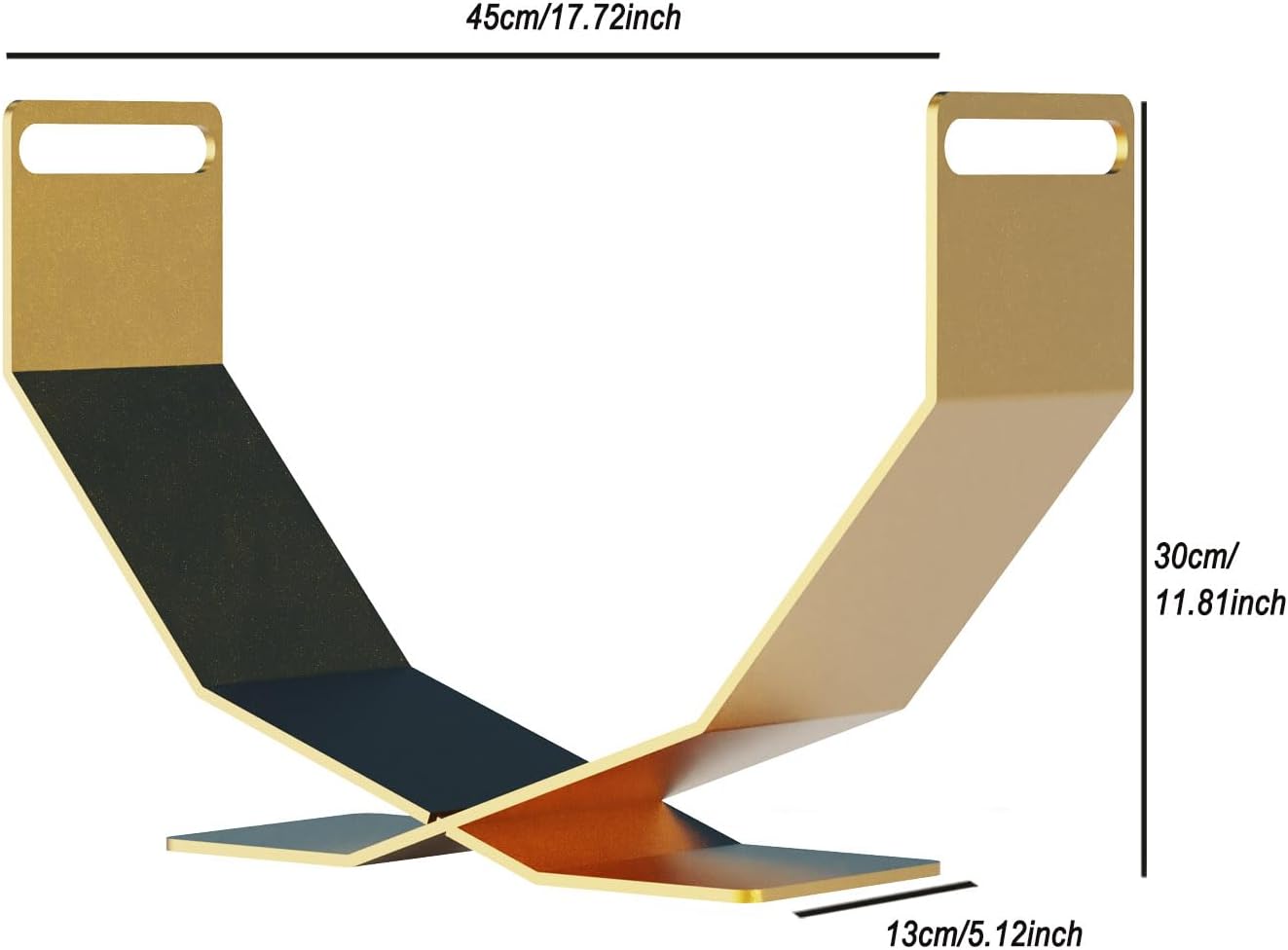 17.72 Inches Decorative Heavy Duty Firewood Storage Rack Wood Holder for Outdoor