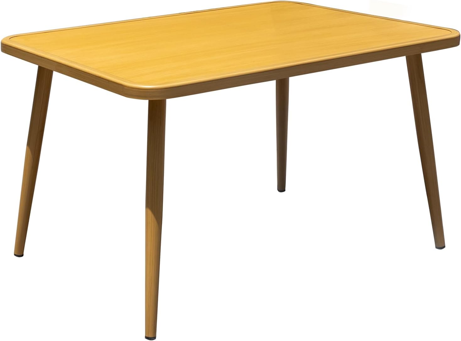 Square Outdoor Dining Table Round Patio Bistro Table Aluminum Frame Tapered Legs Patio Dining Table