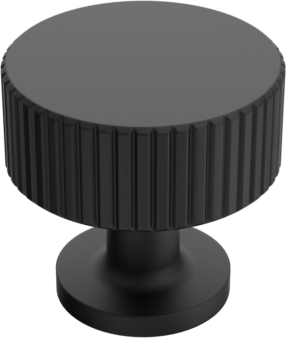 10 Pack Matt Black Cabinet Knobs, 1.1 Inch(28mm) Diameter Cabinet Handles Kitchen Hardware for Cabinets and Drawers