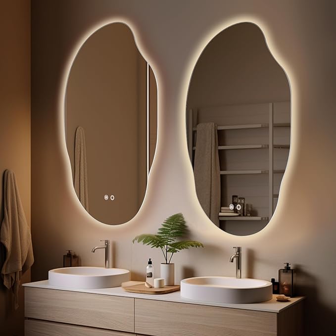 LED Bathroom Mirror with Lights, 25 x 35 Inch Led Bathroom Vanity Mirror