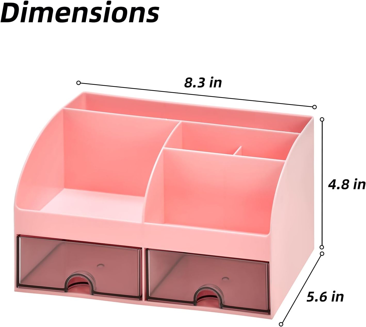 Toothbrush Holders for Bathrooms Countertop, 5 Slots Toothpaste Bathroom Counter Sink Organizer with Drawers