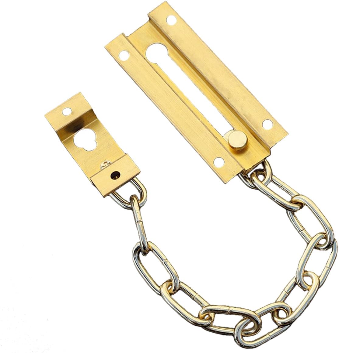 Anti-theft Bolt Chain Brass Plated Heavy Duty Door Guard Gate Latches Safety Door Lock
