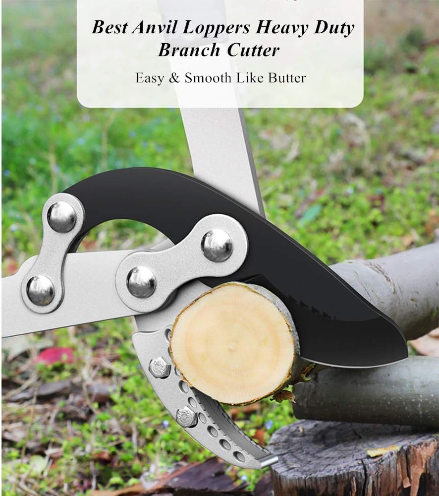 Heavy Duty Anvil Lopping Shears -2 inch Cutting Capacity Bypass Lopper - Extendable 26 Inch to 41 Inch