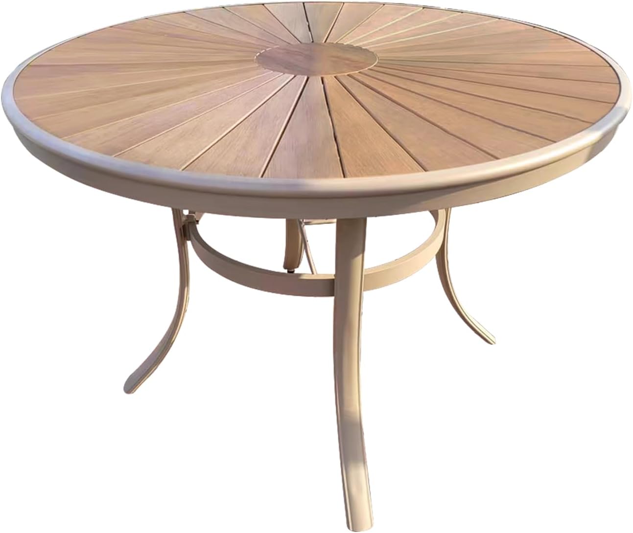 Outdoor Furniture Aluminum Frame Plastic Wood Outdoor Dining Table