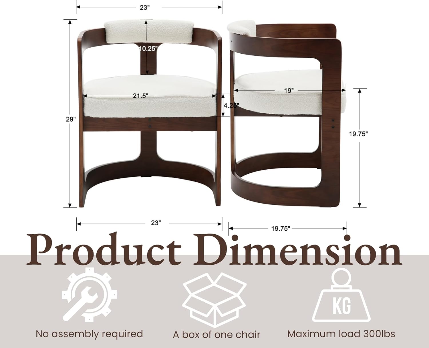 Modern Barrel Dining Chair Linen Upholstered Accent Chair with Arm Comfy Dining Room Chair with Black Wood Frame