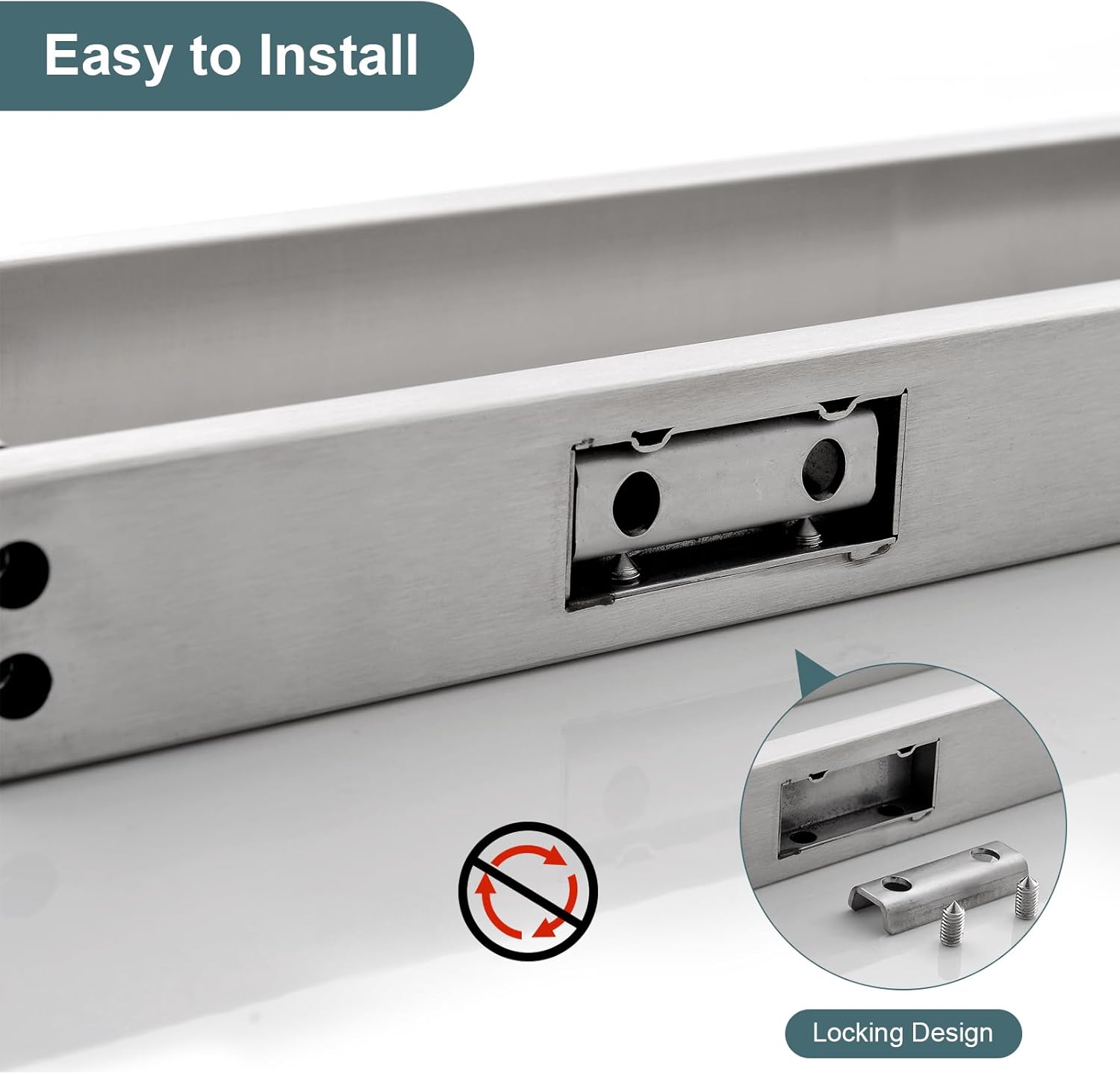 Bathroom Towel Bar Brushed Nickel, 23.6 Inch 304 Stainless Steel Bath Accessories Towel Rack Hanger, Bathroom Kitchen Square Hand Towel Holder Wall Mounted