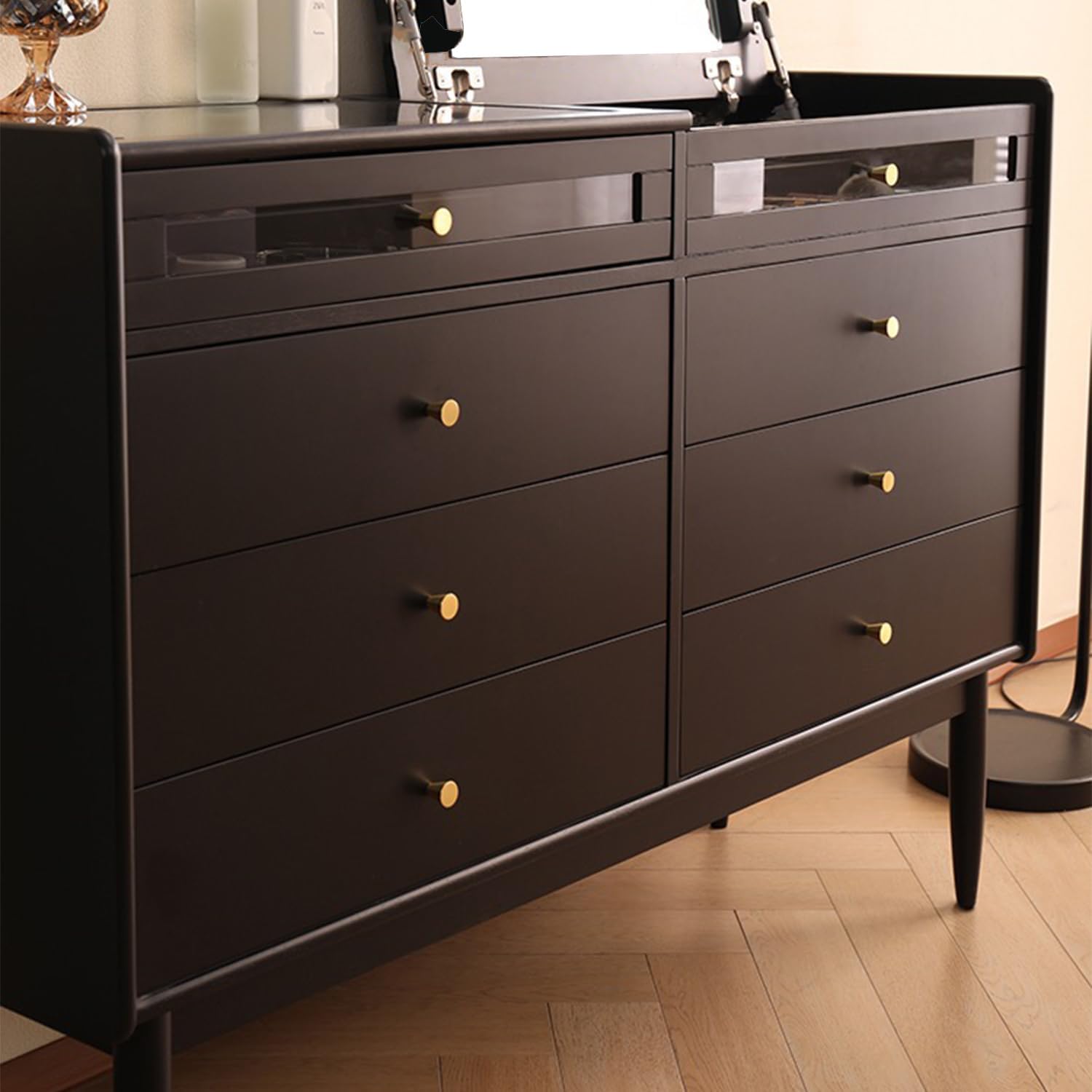 4Pcs 0.79"x0.98" Solid Brass Cabinet Knobs Handle Cone Shoe Book Drawer Knob Handle (Brass)