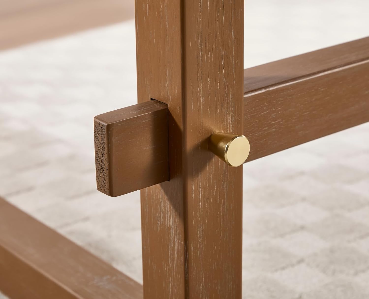 Dining Table for 4 to 6 People Farmhouse Kitchen Table with Solid Wood 63 Inch Rustic Large Rectangle Table