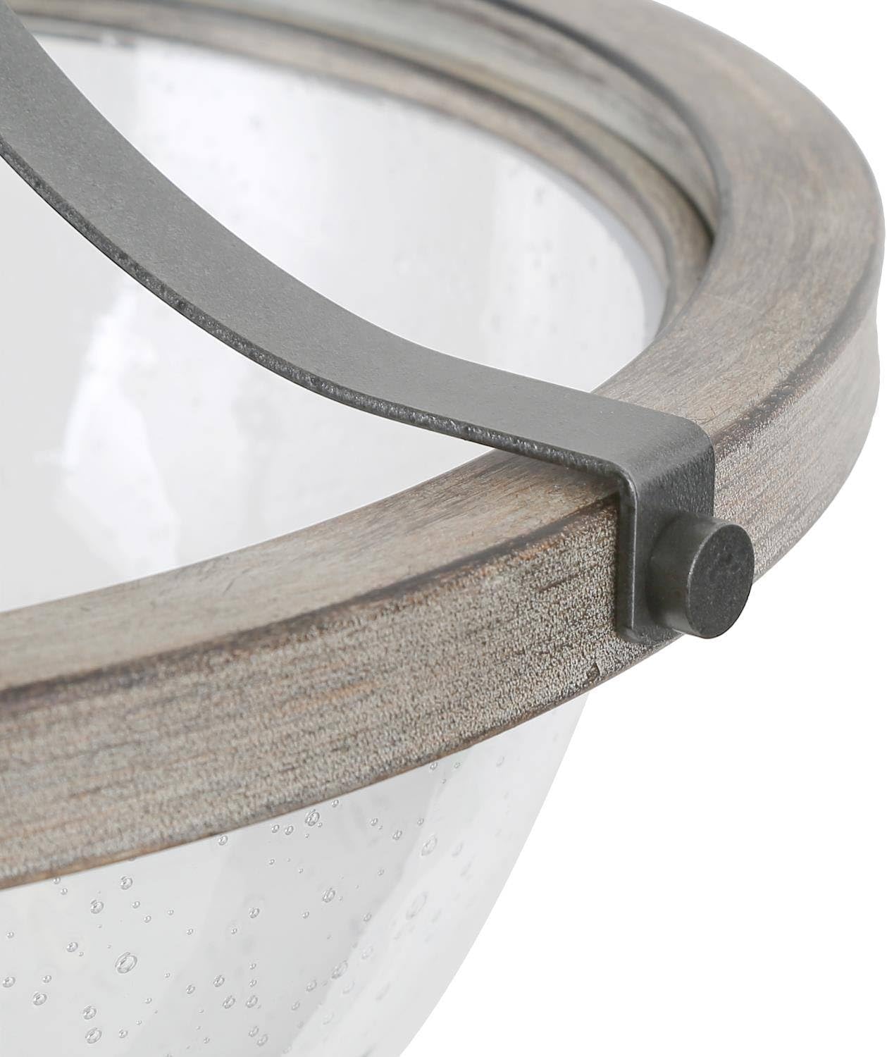 Semi Flush Mount Ceiling Light with Seeded Glass Shade