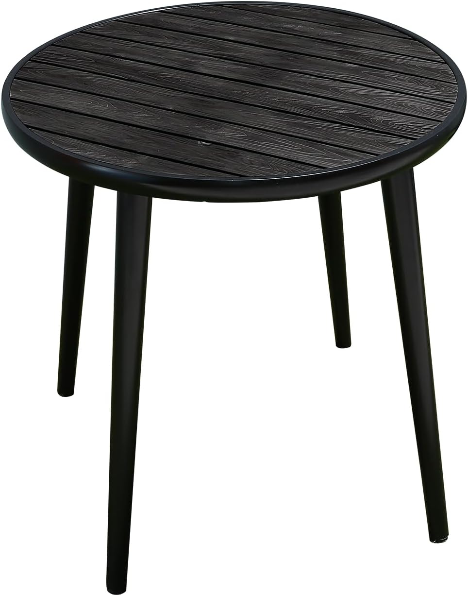 Black Cast Aluminum Chairs for Backyard, Garden