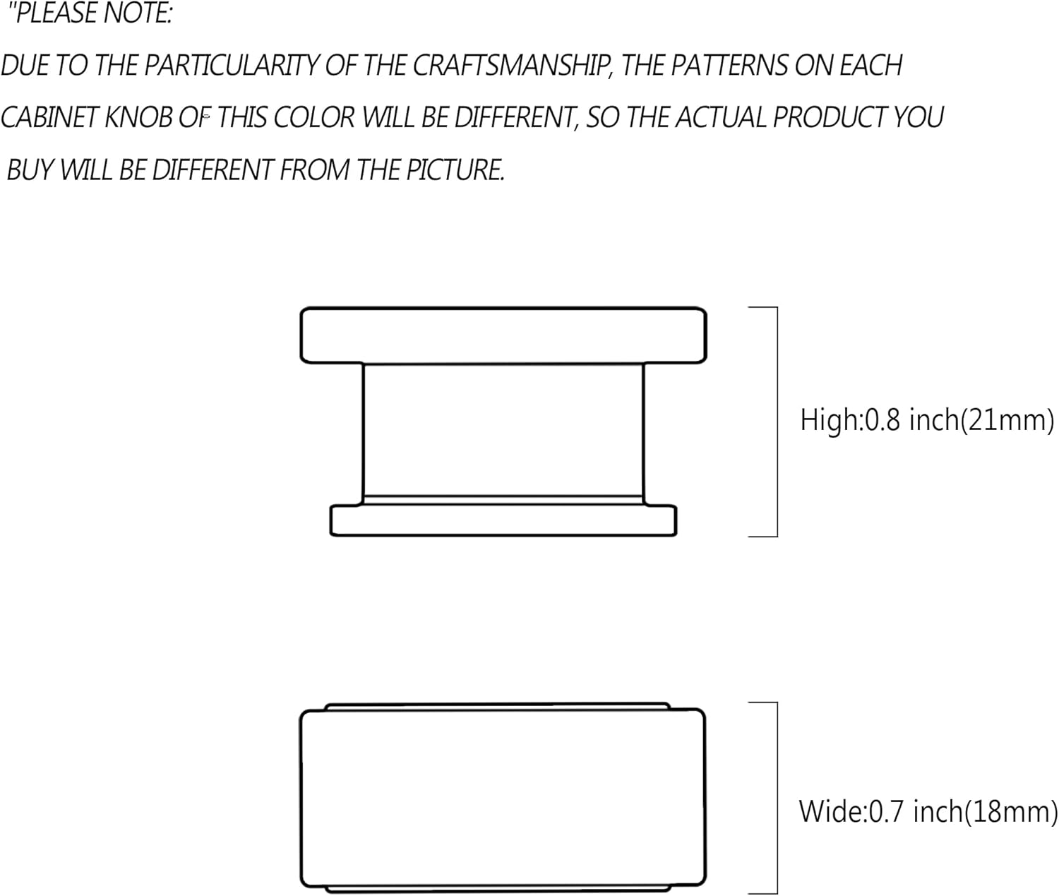10 Pack White Marble Zinc Alloy Cabinet knobs, 1.46 Inch(37mm) Metal Cabinet Hardware Rectangle Knobs for Cupboard and Drawers