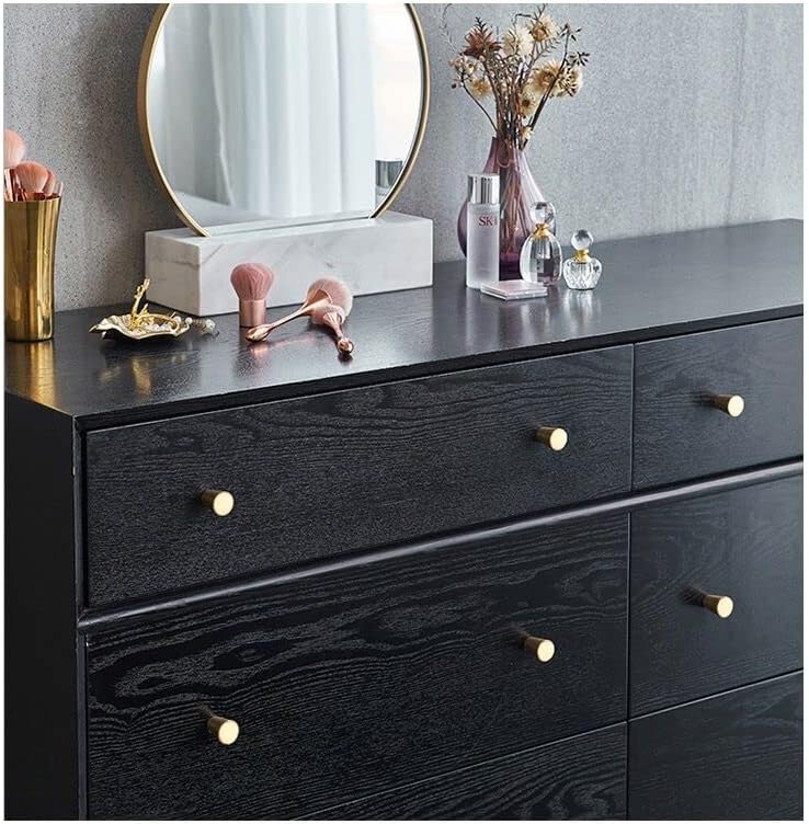 4Pcs 0.79"x0.98" Solid Brass Cabinet Knobs Handle Cone Shoe Book Drawer Knob Handle (Brass)