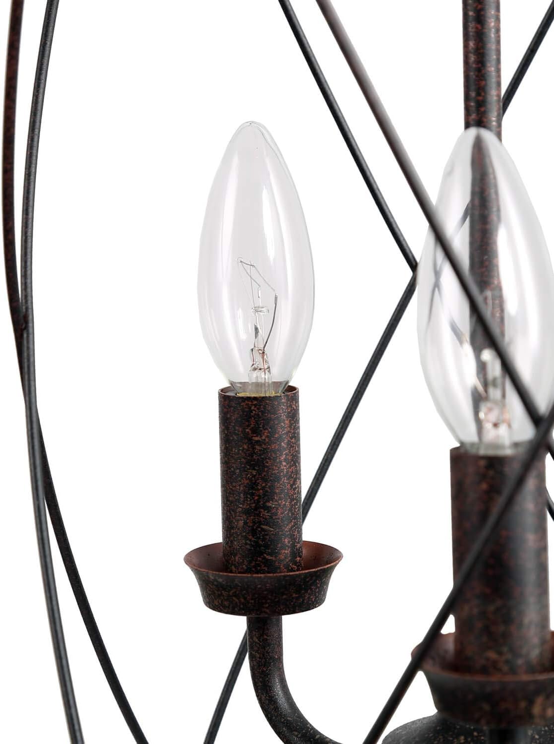 3-Light Industrial Chandeliers, Vintage Foyer Hanging Lighting Fixture