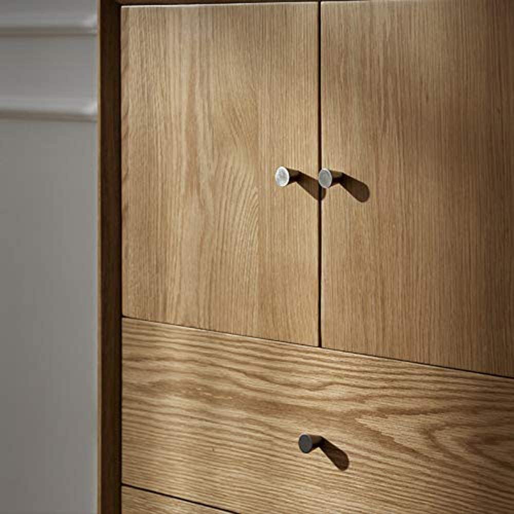 8Pcs 0.79"x0.98" Solid Brass Cabinet Knobs Handle Antique Bronze Cone Shoe Book Drawer Knob Handle