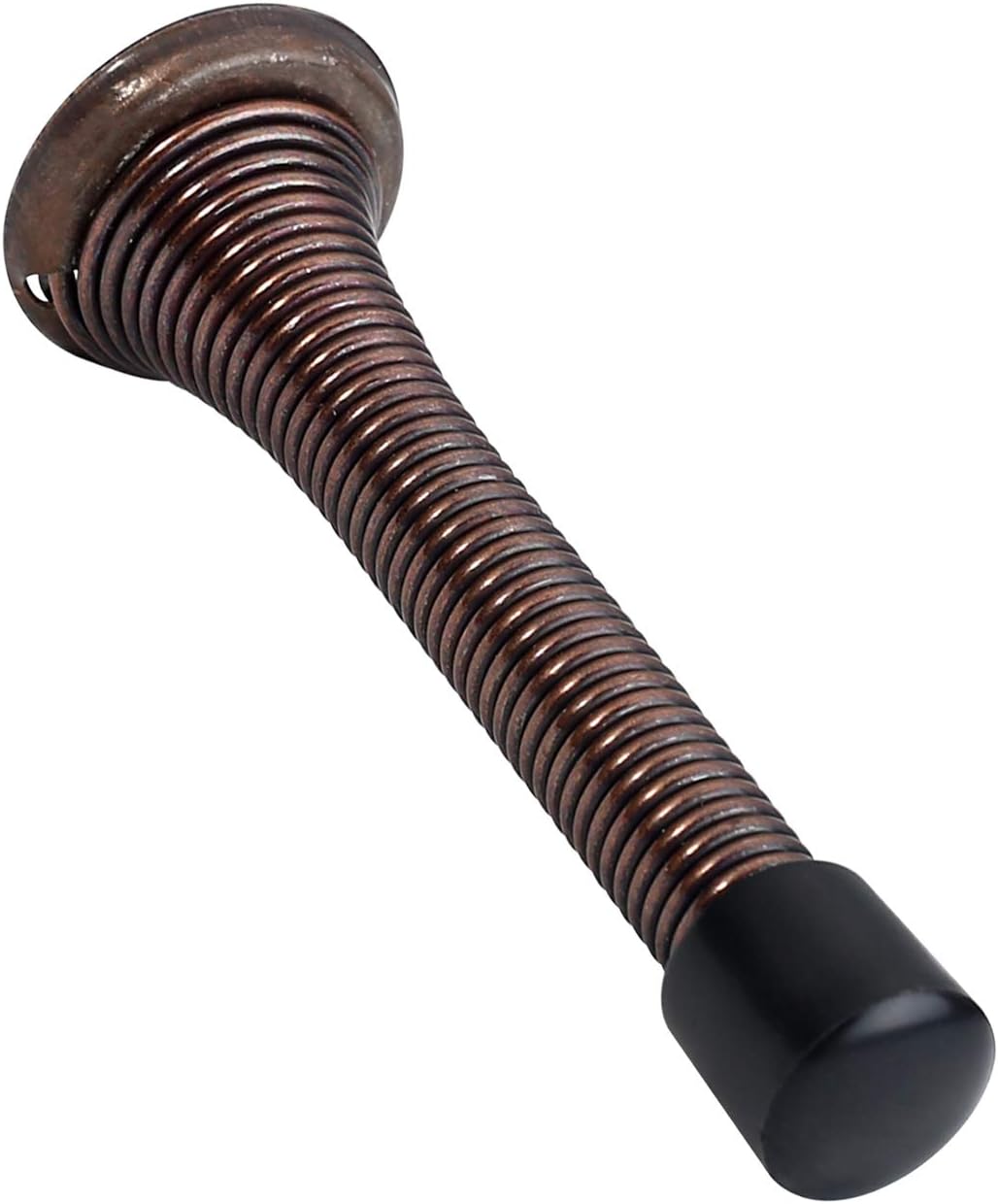 10 Pack Oil Rubbed Bronze Door Stoppers, 3-1/8 Inch Flexible Spring Heavy Duty Wall Door Stop with Rubber Bumper