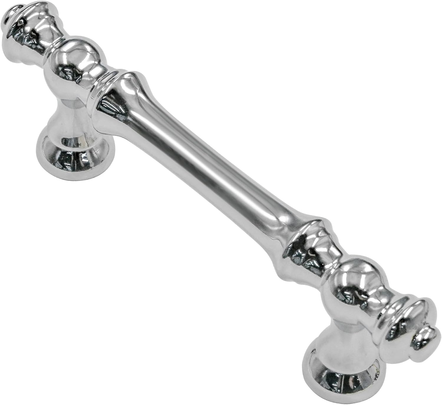 10 Pack Polished Chrome Cabinet Pulls, 3 Inch(76mm) Hole Centers Cabinet Handles Kitchen Hardware Straight Drawer Handle Pull