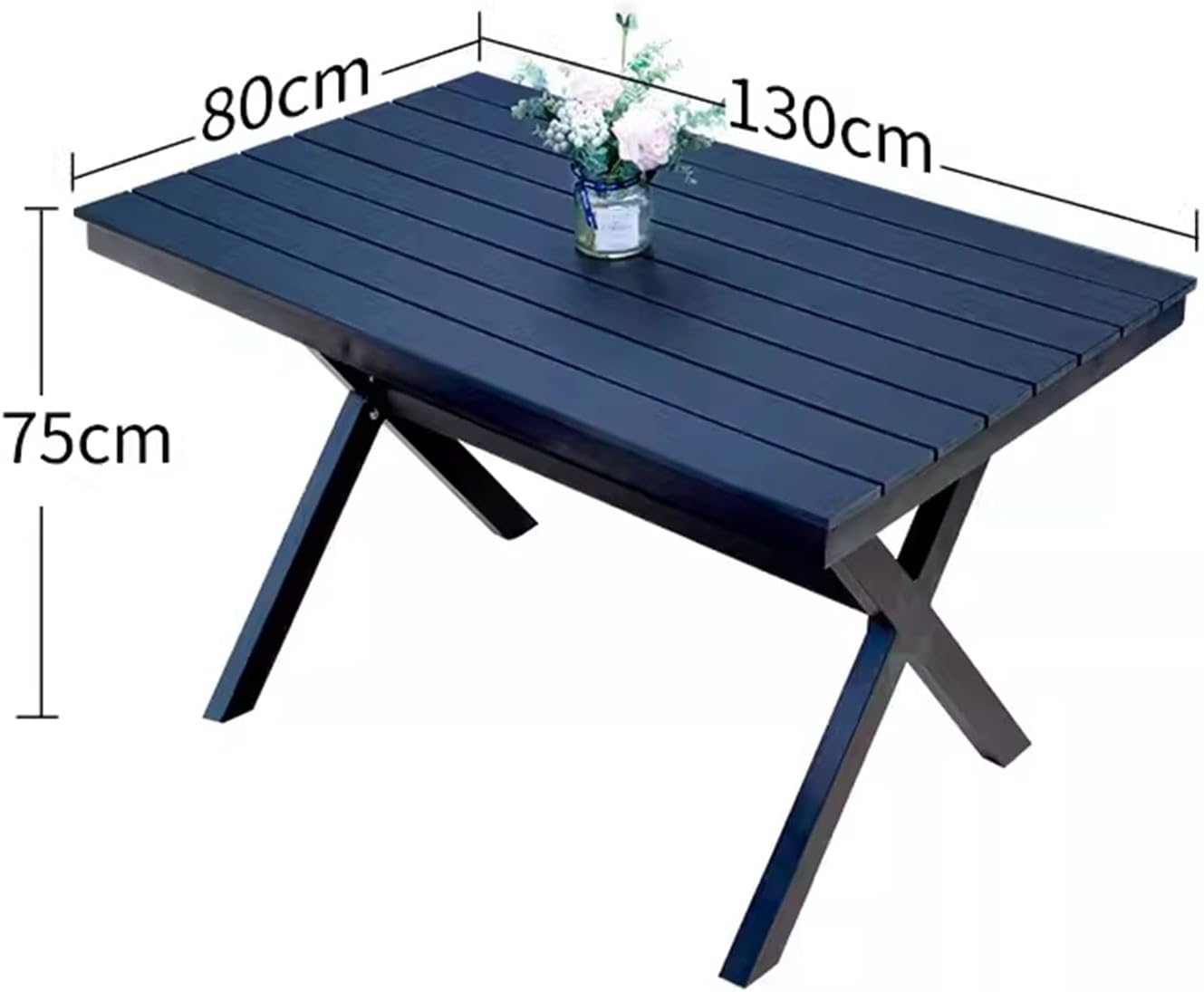 Black Cast Aluminum Chairs for Backyard, Garden