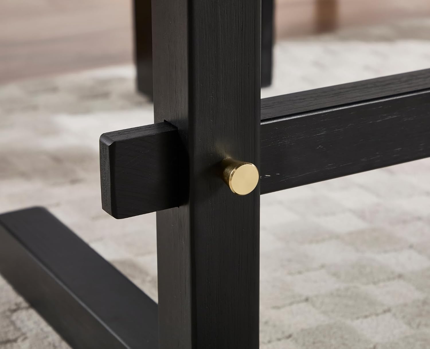 Dining Table for 4 to 6 People Farmhouse Kitchen Table with Solid Wood 63 Inch Rustic Large Rectangle Table