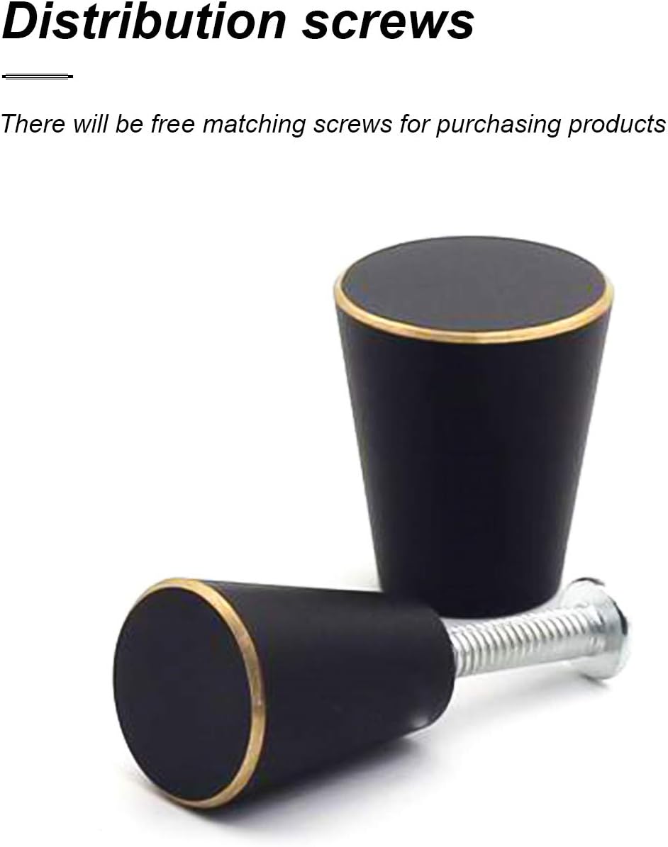 8Pcs 0.79"x0.98" Solid Brass Dresser Drawer Knobs and Pulls Black Cabinet Pulls Furniture