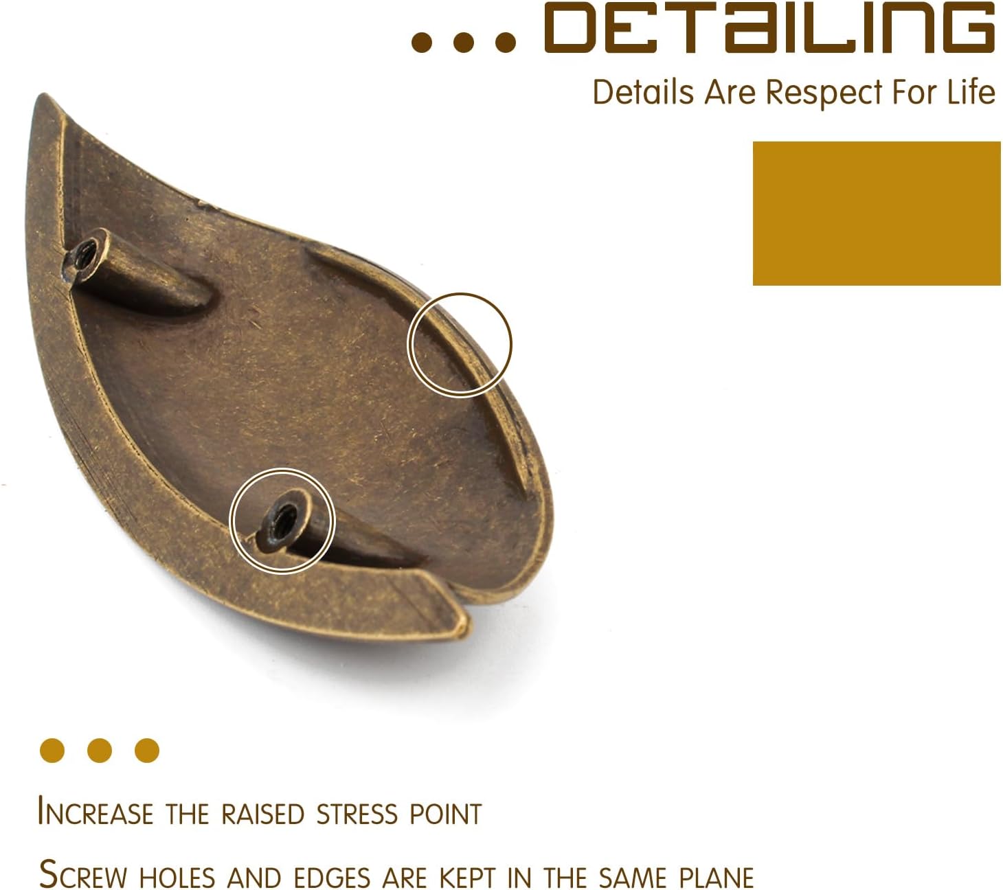 6 Pack Bin Cup Drawer Pull, Antique Brass Cabinet Handles, 2-1/2-Inch Screw Spacing for Kitchen Drawer Dresser Cupboard, 5-1/8-Inch Total Length