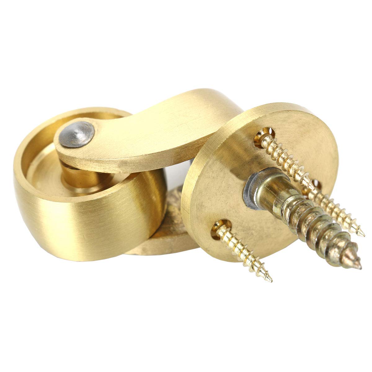 2PCS Universal Caster Stem 360 Degree Rotation Brass Heavy Wheel Hardware Movable for Trunk Box Furniture Cabinet Sofa Trolley Chairs Bed