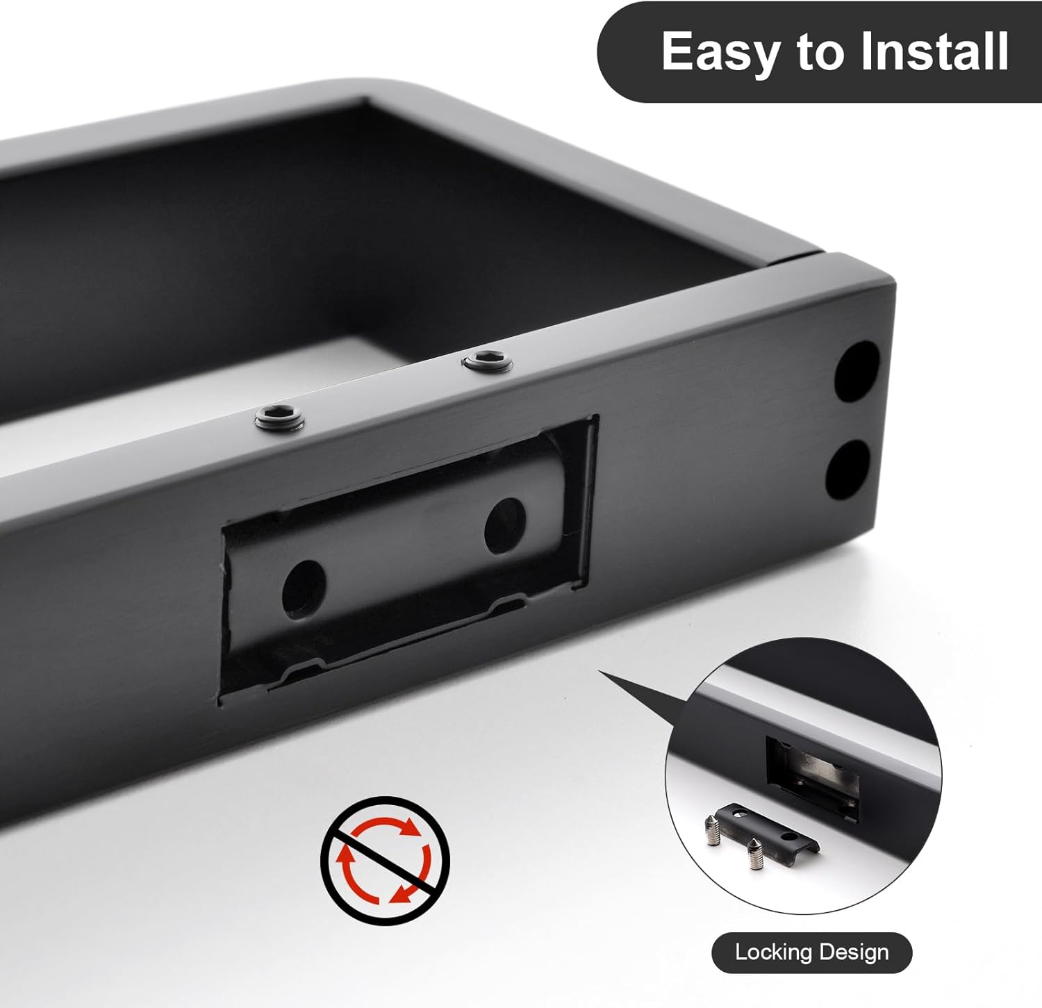 Bathroom Towel Bar Matte Black, 11.8 Inch 304 Stainless Steel Bath Accessories Towel Rack Hanger, Bathroom Kitchen Square Hand Towel Holder Wall Mounted