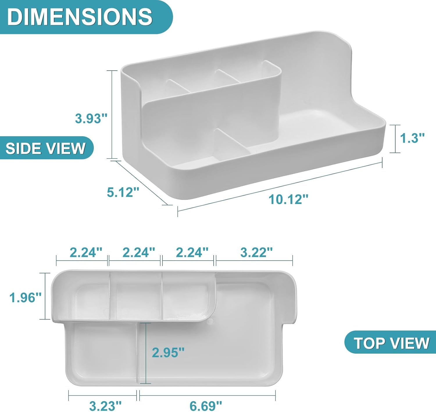 Toothbrush Holders for Bathroom, Bathroom Organizer Countertop, Bathroom Counter Organizer with 5 Compartment Storage