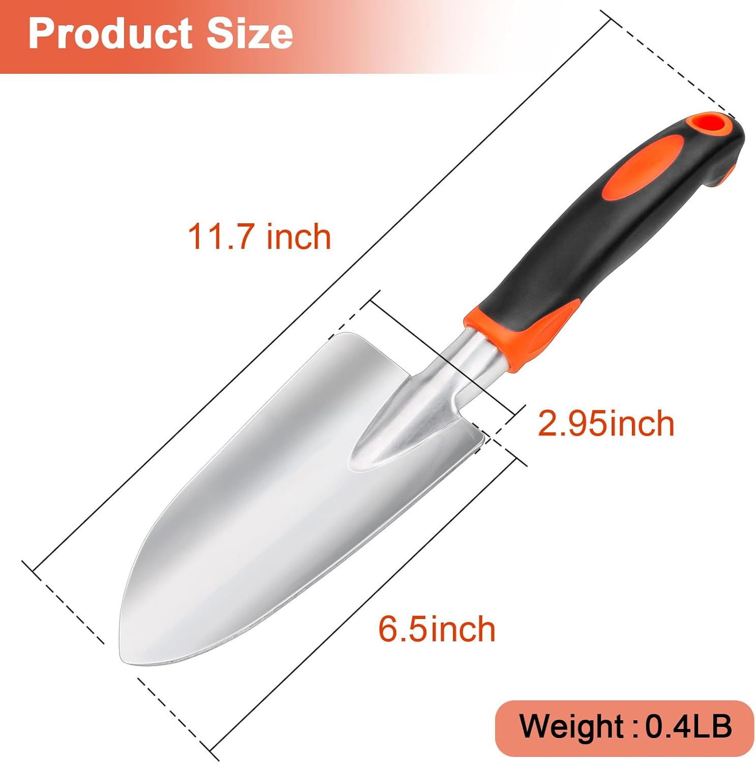 Garden Shovel Garden Hand Trowel, Heavy Duty Hand Shovel with Ergonomic Handle, Small Gardening Hand Tools Shovels for Digging