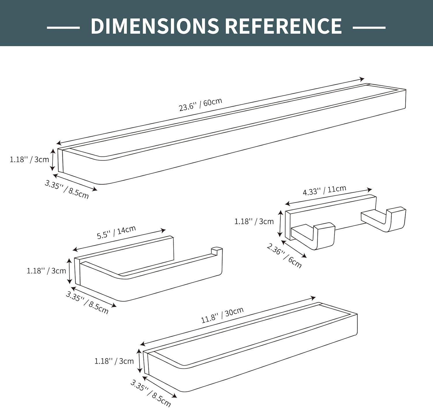 4-Piece Bathroom Hardware Set Brushed Nickel Towel Bar Set Premium Stainless Steel Bath Towel Holder Sets Towel Racks Wall Mounted