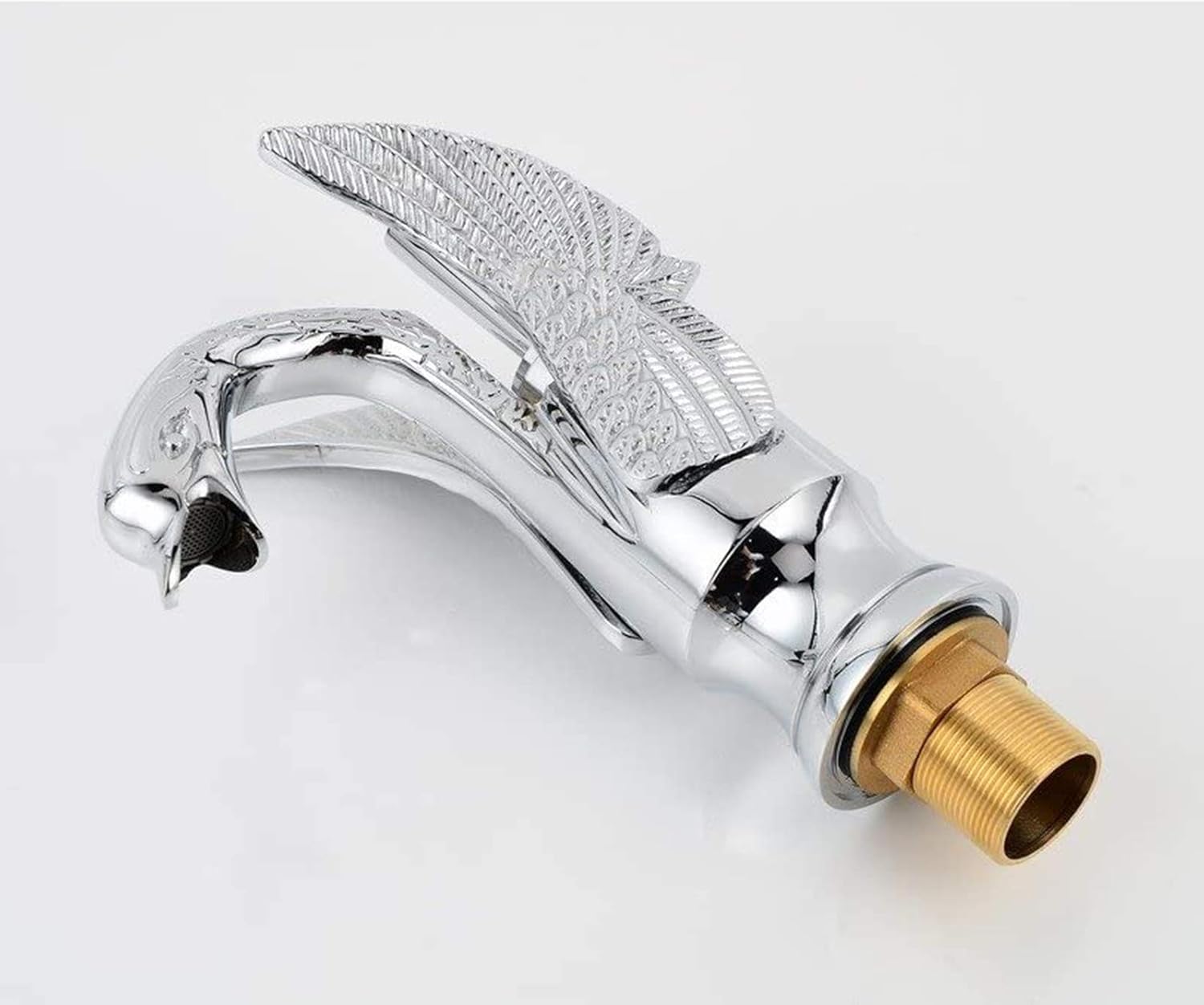 Bathroom Faucet Chrome Swan Single Handle One Hole Lavatory Vanity Sink Basin Faucets