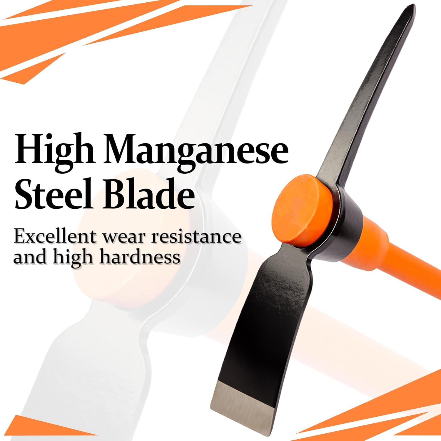 Pick Axe for Digging, Heavy Duty Pickaxe with Shock Absorbing Handle, 36 Inches