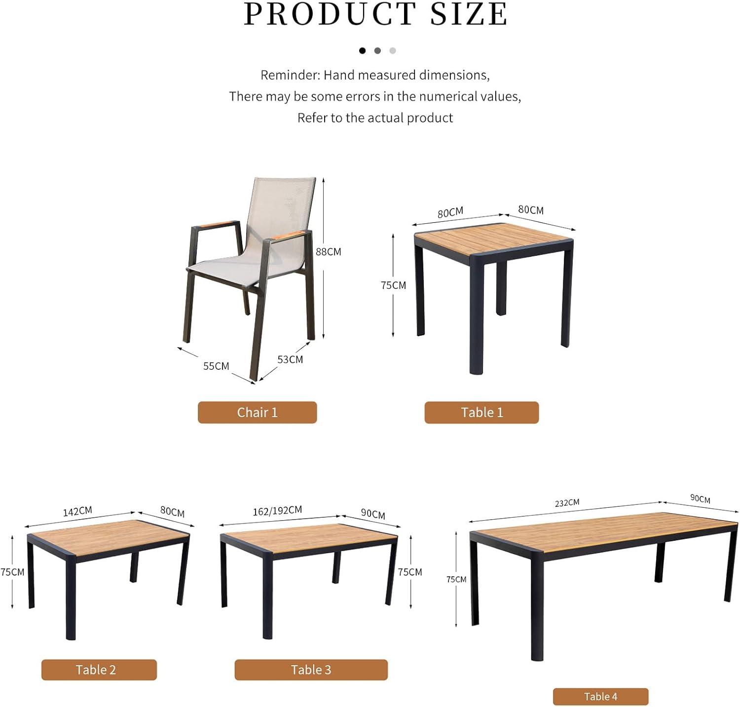 Outdoor Dining Set Square Patio Dining Table and Stackable Textilene Patio Chairs Aluminum Frame Patio Dining Set